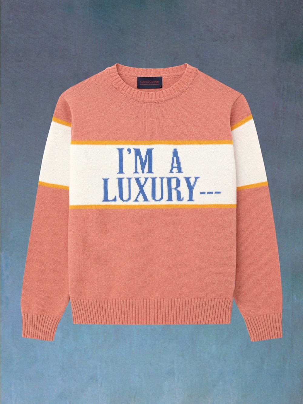 Rowing Blazers x Gyles & George: Princess Diana “I’m a Luxury” sweater